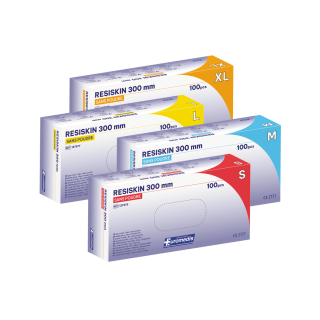 Gamme de gants Resiskin de 300 mm en nitrile bleu