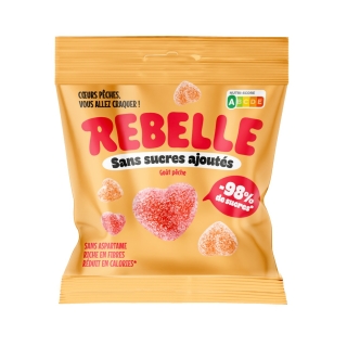 Coeurs pêches (avec gélatine de porc)