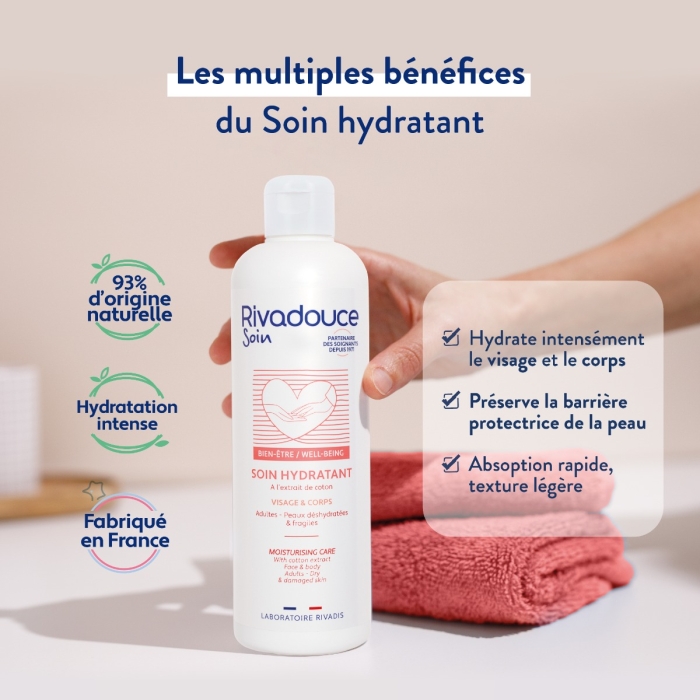Soin hydratant pour peau sensible - 500ml